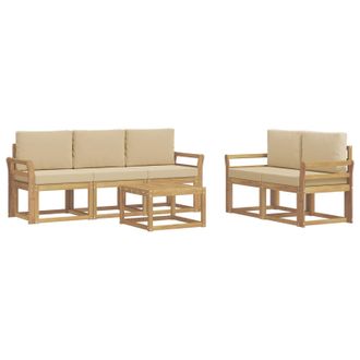 vidaXL Conjunto De Sof&aacute;s De Exterior 6 Pcs Vidaxl
