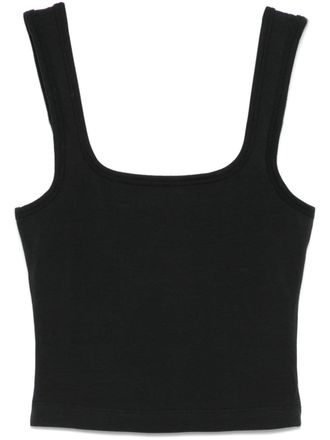 Entire studios square neck tank top - women - Organic Cotton/Spandex/Elastane - L - Black