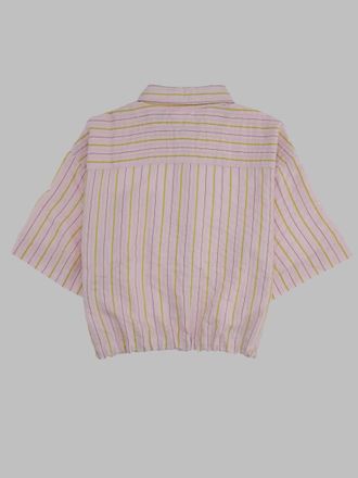 Bellerose Cropped Striped Viscose Shirt - Multicolor