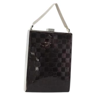 Louis Vuitton Pre-owned Clutches, female, Brown, Size: ONE SIZE Pre-owned Vintage Patent Leather Hand Bag