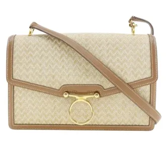 Herm&egrave;s Pre-owned Tessuto shoulder-bags - - Pre-owned - Donna - Beige - ONE SIZE