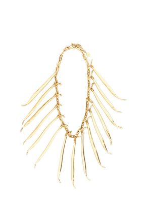 Jacquemus Gold Gold-Tone Brass Bean Pendant Necklace
