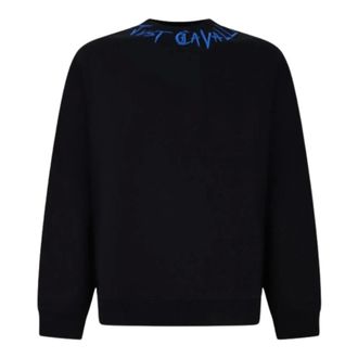 Just Cavalli Hoodies & sweatvesten, Heren, Zwart, L, Katoen, Cotton Sweatshirt met Logo