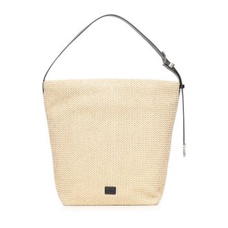 Pinko Borsa Cestino - Dames - Schoudertassen - Beige - ONE Size - Leer - Tassen