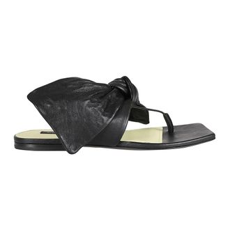 Givenchy Flip Flops, female, Black, Size: 7 1/2 US Boudoir Bow Sandals