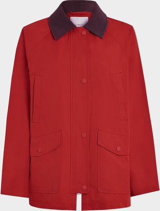 Varley Rylan Corduroy-Collar Rain Jacket
