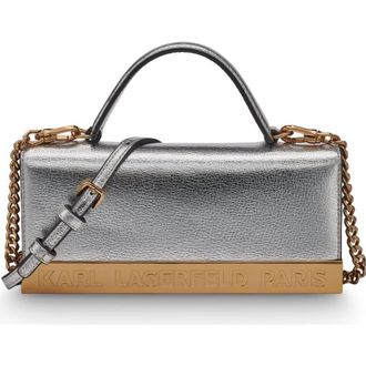 Karl Lagerfeld Jacqueline Crossbody in Silver/Gold at Nordstrom