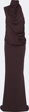 De La Vali Lurna draped jersey maxi dress