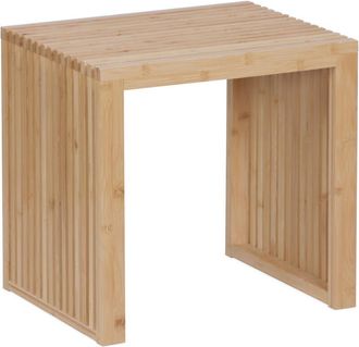 Relaxdays Relaxdays Banco De Bamb&uacute; Moderno Sin Respaldo Para Cocina, Recibidor, Ba&ntilde;o Y Dormitorio, 43x45x33 Cm, Zapatos, Natural