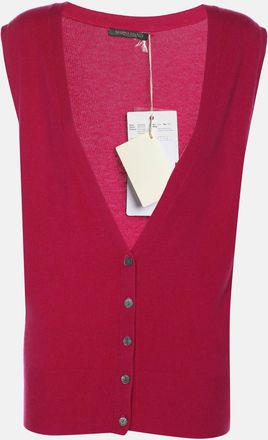 Marina Rinaldi Pink Cashmere Knit Waistcoat