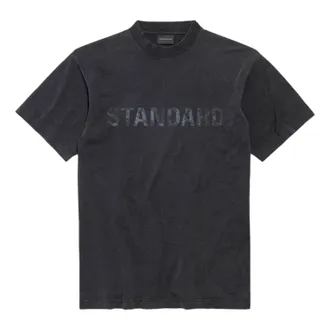 Balenciaga Standard T-shirt Regular Fit Black Faded 850261TTVC71041