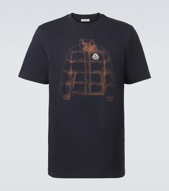 Moncler T-shirt in jersey di cotone con stampa