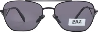 Prada Polarized Grey Navigator Ladies Sunglasses PR A50S 1AB5Z1