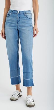 1822 Denim Tomboy Raw Hem Straight Leg Jeans in Lucia at Nordstrom, Size 27
