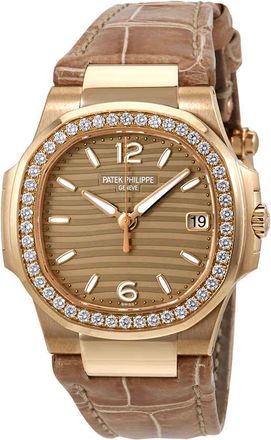 Patek Philippe Nautilus 18kt Rose Gold Diamond Ladies Watch 7010R-012