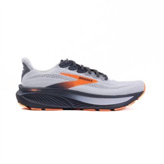Brooks Mens Ghost 17 Running Shoes - Narrow In Oyster Mushroom/orange/ebony