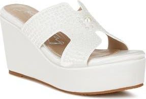 London Rag Renier Platform Wedge Sandal in White at Nordstrom Rack, Size 10