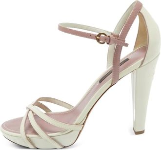 Louis Vuitton Sandali con tacco e cinturino alla caviglia - Bianco