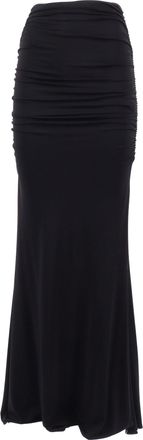 Elisabetta Franchi Ruched Flared Hem Midi Skirt