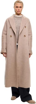 Cesare Gaspari Classic Luxe Lange Jas Rosie - Dames - Mantel - Roze - L - Jassen