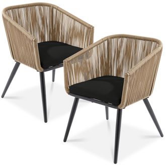 Best Choice Products Set of 2 Outdoor Patio Dining Chairs Woven Wicker Seating 250lb Capacity