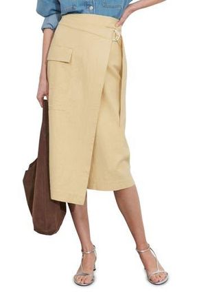 & Other Stories Belted Asymmetric Midi Skirt in Beige Dusty Light at Nordstrom Rack, Size 0
