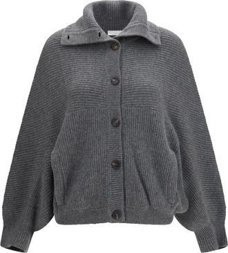 Brunello Cucinelli Grey Knitted Turtle Neck Sweater