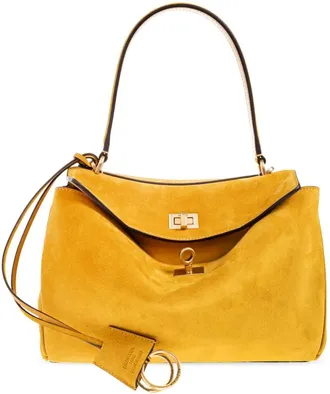 Balenciaga Tassen, Dames, Geel, ONE Size, Leer, Rodeo Small Bag