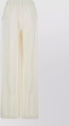 Parosh wide leg nylon silk blend trousers