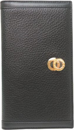 Bulgari Black Leather Long Wallet (Bi-Fold) (Pre-Owned)