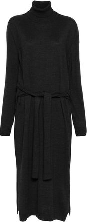 Christophe Lemaire Trompe LOeil midi dress - women - Acrylic/Wool - S - Grey