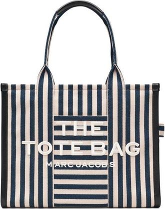 Marc Jacobs The Stripe Canvas Large Tote Bag in Blue Sea Multi at Nordstrom