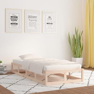 Berkfield Home Bed Frame 90x200 cm Solid Wood in Brown