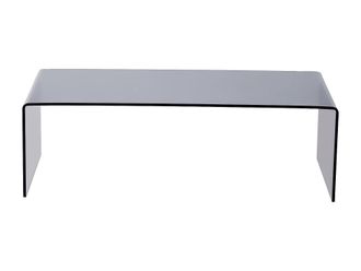 VENTE-UNIQUE.COM Mesa de centro cristal transparente, negro