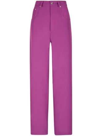 Bally Straight high waist broek - Paars