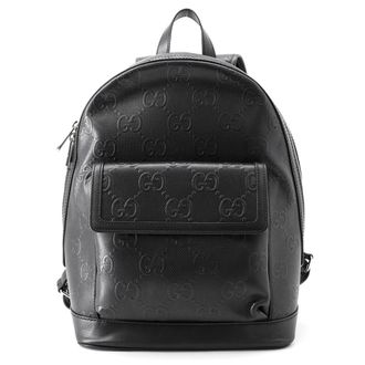Gucci Black Embossed Leather Backpack (Pre-Owned)