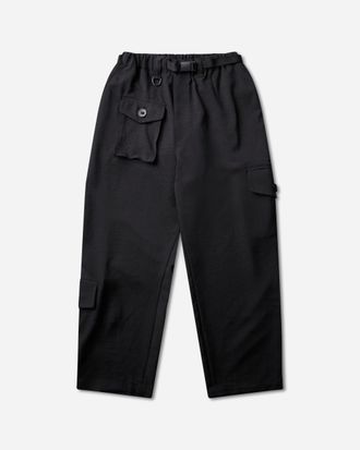 Yohji Yamamoto Men s Sport Uniform Tapered Pants Black
