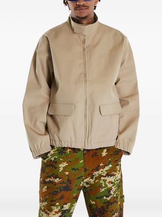 Nike zip-fastening pocketed windbreaker - Brown