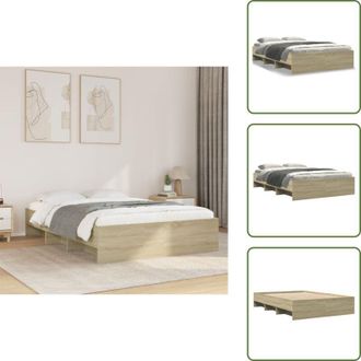 vidaXL Letto con vani - vidaXL Giroletto senza Materasso Rovere Sonoma 120x200cm in Truciolato - Letto in truciolato