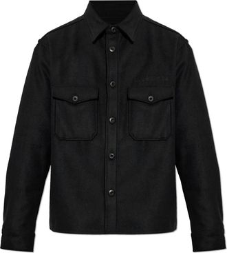 AllSaints Hombre, Camisas, Negro, Talla: L