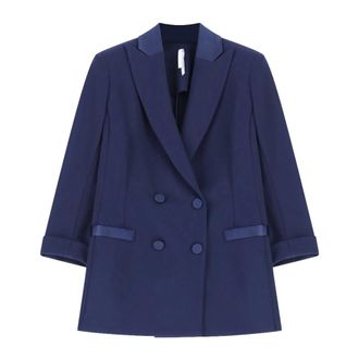 Imperial Blazers, female, Blue, Size: 2XS Giacca Doppio Petto