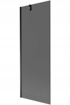 Desconocido Desconocido - Mampara De Ba&ntilde;era 1 Hoja Vidrio Ahumado, 70x150 Cm, Perfil Negro