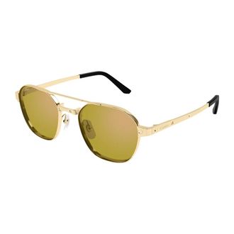 Cartier Sunglasses, male, Yellow, Size: 52 MM Sunglasses