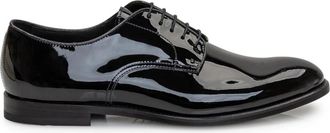 Doucal's Zwarte lakleren veterschoenen - Heren - Nette schoenen - Zwart - 40 1/2 EU - Leer - Schoenen