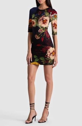 Alice & Olivia Delora Long Sleeve Minidress in Magic Garden Gradient at Nordstrom Rack, Size 8