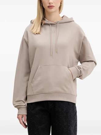HUGO BOSS Hoodie met logodetail - Beige