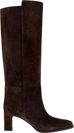 Jimmy Choo London Caly Knee Boot 65 - Dames - Laarzen met Hak - Bruin - 40 EU - Leer - Schoenen