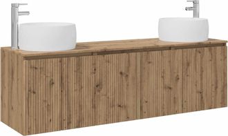 vidaXL Juego De Muebles De Ba&ntilde;o 3 Uds. Roble Artisan Vidaxl