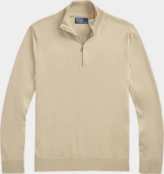 Polo Ralph Lauren Men & apos;s Cotton Quarter-Zip Sweater
