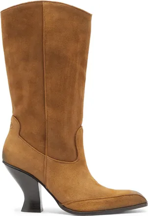 Diesel D-Luffy - Knee-high boots in suede - Boots - Woman - Brown